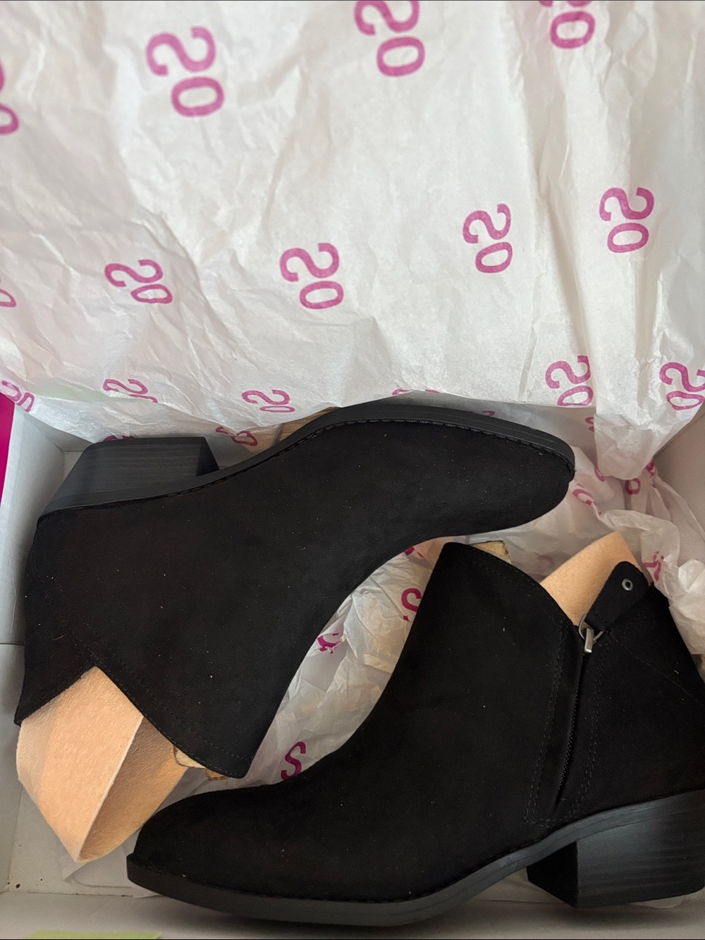 SO Black Angelfish Memory Foam Ankle Boots Womens Size 9